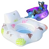 Pool Aufblasbarer Ring Wasser,Aufblasbarer Schwimmreifen Pool Mit Lichtern Wasserhängematte,Floß für den Summer