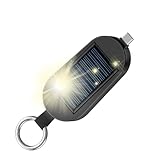 Solar-Ladegerät-Powerbank – tragbarer Typ C-Schlüsselanhänger, kabelloses Laden | Reise-Stromversorgung, 3000 mAh, Solar-Ladegerät, kompakt für Telefone, zeigen Sie die