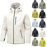 KONG JIMFAN Meine Bestellungen Anzeigen Winterjacke Herren Skijacke Herren Overshirt Herren Motorrad Regenkombi Jacke Wasserdicht Regenjacke Damen Softshelljacke Herren Regenjacke Herren(#AA Beige,L)