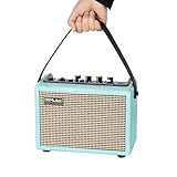 15G Akustik-/E-Gitarren-Verstärker, 15 W, tragbarer Bluetooth-Verstärker für Gitarre, Akustik/Elektro, mit Reverb-Effekt, 2 Band EQ