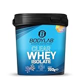 Bodylab24 Clear Whey Isolate 720g Himbeere, Eiweiß-Shake aus 96% hochwertigem Molkenprotein-Isolat, erfrischender fruchtiger Drink, Whey Protein-Pulver kann den Muskelaufbau unterstützen