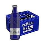 ACQUA MORELLI Non-Sparkling Naturale – 24 x 0,25L Glasflaschen – Premium stilles Mineralwasser naturell – Italienisches Quellwasser aus den Alpi Marittime für puren Genuss & feine Speisen