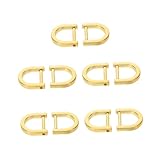 HOMSFOU 10 Stück Teiliges Metall D Ringe mit Schraubverschluss Robustes D Förmiges Zubehör für Geldbörsen Taschen und DIY Bastelprojekte Kompatibel mit Verschiedenen Wallet Modellen