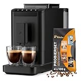 Tchibo Kaffeevollautomat Esperto2 Caffè mit 2-Tassen-Funktion für Caffè Crema und Espresso, All Black - INKLUSIVE Kaffeeprobierset GRATIS