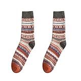 Herrensocken Warme Socken Winter verdickte Socken Mode Ausflugssocken Indoor Socken Socken Pommes (D, One Size)