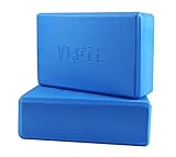 VLFit 2er-Set Yoga Blöcke/Yogablock - Wählen Sie Ihre Farbe und Größe (BLAU)