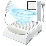 IUHFSIFS Staubabsaugung Für Nägel Mit Filter & Licht【NO.1 Super Suction 100W】Nagelstaubsauger【SGS Certification】Nagel Staubabsaugung Und Zuhause – Leicht Zu Reinigen
