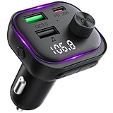 Bluetooth Adapter Auto FM Transmitter PD 36W QC3.0 18W Schnelles Autoladegerät KFZ Bluetooth 5.3 HiFi Sound Musik-Player Radio Zigarettenanzünder USB C Freisprechanlage Unterstützt BT U-Disc