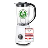 Emerio Standmixer BL-124816, BPA frei, Crush Ice Funktion, 1.5l Behälter, 2 Geschwindigkeiten + Pulse Funktion, Messereinheit aus Edelstahl, Sicherheitsschalter, geschirrspülgeeignet, 500 Watt