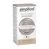 Simplicol Textilfarbe intensiv, Eiskaffee-Braun, Einfaches Färben in der Waschmaschine, All-in-1 Komplettpackung, 1 Pack