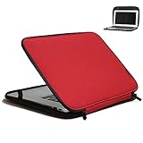 Inntzone 16 Zoll faltbare Laptop-Hülle, schlanke Hülle, leichte Tasche, Notebook-Computer, Tragetasche, Klappabdeckung, kompatibel mit MacBook Pro 40,6 cm (16 Zoll), Rot