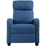 Relaxsessel für Wohnzimmer, Heimkino, Sitzgelegenheit, Einzelliegesofa, Lounge mit gepolsterter Rückenlehne, Blau