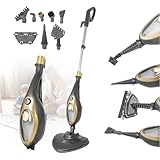 SUPERLEX Dampfreiniger Dampfbesen Dampf Mop 15-in-1 Multifunktions Boden&Hand-dampfreiniger 1500W Blau, Reiniger für Tiefenreinigung Böden Hartholz Fliesen