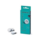 Siemens Reinigungstabletten TZ80001A, 10 Stück, Kaffeeöl-Rückstände ideal entfernen, Original-Zubehör, passend für Kaffeevollautomaten der EQ Reihe, sowie Einbauvollautomaten