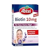Abtei Biotin 10mg Forte - hochdosiertes Biotin - für schöne Haut, Haare und Nägel - zur Vorbeugung von Biotinmangel - laborgeprüft - 30 Tabletten
