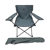 Anglersessel Campingstuhl Faltstuhl Anglerstuhl Regiestuhl mit Getränkehalter und Tasche, Farben Anglerstühle:Anthrazit