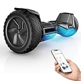 8.5' Premium Offroad Hoverboard, Smarte App SUV All Terrain Hoverboard, Farbwechselnde Seitenlichter, Bluetooth, Starker Dual Motor, Elektro Skateboard, Geschenk für Familie Freunde