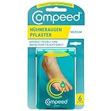 Compeed Hühneraugenpflaster feuchtigkeitsspendend – Hydrokolloid-Pflaster gegen Hühneraugen an den Füßen, 6 Pflaster