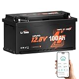 Litime LiFePO4 12V 100AH Bluetooth Lithium Batterie für Wohnmobil DIN H8 L5 Größe, 15000 Zyklen Lithium Akku, Niedrigtemperaturschutz, 1280Wh Autobatterie, 10 Jahre Batterielebensdauer