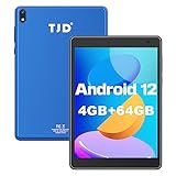TJD Android 12 Tablet 7,5 Zoll, 4GB RAM+64GB ROM+512GB MicroSD, IPS Full-HD-Touchscreen, 8MP+2MP Kamera, Wi-Fi| Bluetooth| 4000mAh| Google GMS| 2 Lautsprecher (Blau)