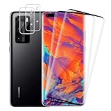 Carantee [2+2 Stück] Schutzfolie für Panzerglas für Huawei P40 Pro 5G mit Kamera Displayfolie, 3D Blasenfrei Huawei P40 Pro Folie, Hohe Empfindlichkeit Displayschutzfolie für Huawei P40 Pro