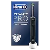 Oral-B Vitality Pro Elektrische Zahnbürste/Electric Toothbrush, 1 Aufsteckbürste, 3 Putzmodi für Zahnpflege, Designed by Braun, schwarz