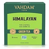VAHDAM, Grüner Tee Blätter Von Himalaya - 15 Tee Teebeutel | 100% Natürlicher Grüntee | Brauen Sie heißen oder Eistee
