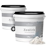 naturetrend Zeolith Pulver 2 x 1,3kg - Naturrein mit 94% in Premium-Qualität - Extra fein gemahlen, Reines & naturbelassenes Vulkangestein, 2er Set