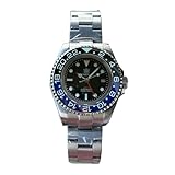 Steeldive SD1964 Herren-Sportuhr, schwarzes Zifferblatt, Edelstahl, GMT Taucheruhr, Keramiklünette, Sappire, automatische Herren-Sportuhr, V 1, Diver Gmt