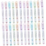 SEWACC 24 Stk Linearer Textmarker flüssiger Textmarker Glitzer-Textmarker Punkt Highlighter pastell Gel schreibutensilien schreibkladde Pin-Set ästhetische Highlighter Buch-Textmarker Abs