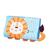Yuragim Schlummerkids Kissen, 46 x 26 cm Calmly Kinderkissen, Kinderkopfkissen, Komfortkissen Kinder, Memory Atmungsaktiv Komfortkissen Ergonomisches Kissen Kinder mit Kühlender Kopfkissenbezug