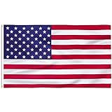 FLAGBURG Amerikanische Flagge 150 x 240cm Amerika Fahne mit Messingösen, Lebendige Farbe, Leinwand-Header und Doppelt Genäht Geeignet Langlebig USA Flag für Draußen und Drinnen