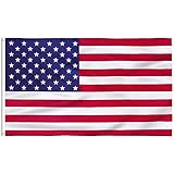 FLAGBURG Amerikanische Flagge 150 x 240cm Amerika Fahne mit Messingösen, Lebendige Farbe, Leinwand-Header und Doppelt Genäht Geeignet Langlebig USA Flag für Draußen und Drinnen