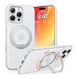 TORRAS 360° Ostand OFitness für iPhone 15 Pro Max Hülle für MagSafe [Flexibler Ständer & Nr.1 Magnetkraft & Zertifiziert Militärischer Schutz] Hülle iPhone 15 Pro Max Case Weiß