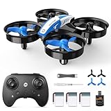 Holy Stone HS210 Mini Drohne für Kinder,RC Quadrocopter Mini Drone mit 3 Akkus,21 Min. Lange Flugzeit,Automatische Höhenhaltung,360°Rollen,Kopfloss Modus,One Key Start Anfänger Blau