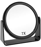 Schminkspiegel,1X / 7X Kosmetikspiegel Makeup Spiegel Doppelseitig mit Vergrößerung,360° Schwenkbar Tischspiegel,High Definition Schminkspiegel,Desktop Makeup Spiegel,stehender Schlafzimmerspiegel