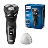 Philips Shaver Series 3000 – Elektrischer Nass- und Trockenrasierer für Männer, mit SkinProtect-Technologie, in Anthrazit, mit ausklappbarem Bartschneider, kabellos (Modell S3145/00)