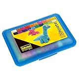 Idena - Knetebox mit 20 Stangen bunter Knete, in blauer Aufbewahrungsbox, lustiger Knetspaß für Kinder, Blau