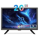 KCR 20 Zoll Freeview LED-Fernseher, integrierter digitaler DVB-T2 TV-Tuner, AV-Eingang, HDMI/VGA-Eingang, USB-Steckplatz, Fernbedienung, Auto (12 Volt) und Netzadapter