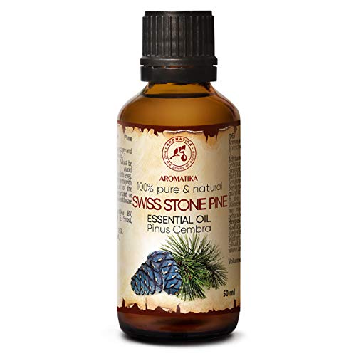 Zirbelkieferöl 50ml - 100% Naturliche & Reines Ätherisches Zirbenöl - Pinus Cembra - Zirben Öl für Sauna - Aromatherapie - Aroma Diffuser - Naturreines Öl aus der Zirbe - Arvenöl
