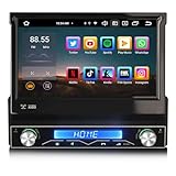 GONFEN 8-Kern Android 14 Universal Autoradio 1 Din GPS Sat mit 7' Motorisierter Bildschirm Kabelloses Carplay Android Auto Bluetooth A2DP WiFi FM RDS DSP OBD2 DAB+ 4GB RAM+64GB ROM