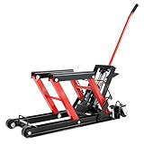 Motorradheber, Motorrad Heber Montageständer, Belastbar Motorradhebebühne Montagebock Motorrad, Klapp Hebebühne, Hydraulisch Lifter Bock ATV Quad bis 680Kg
