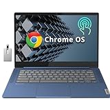 Lenovo IdeaPad Slim 3 Chromebook, 35,6 cm (14 Zoll) FHD IPS entspiegelter Touchscreen, MediaTek Kompanio 520 CPU, 4 GB LPDDR4X, 64 GB eMMC, Webcam, normale Tastatur, WiFi6, Chrome OS, Abyss Blue, 128