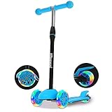 IMMEK Kinder Roller, 3-Räder Roller für Kinder, 3 Höhenverstellbare Kinderroller, LED Lichter Rad, Spielzeug und Geschenke für Jungen und Mädchen im Alter 3 bis 8, Maximale Last von 50 KG