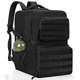 IBVIVIC 45L Militärische taktische Rucksäcke，Outdoor Rucksack Große Kapazität Taktischer Rucksack，Notfallrucksack für Wandern, Trekking, Campen （Schwarz）