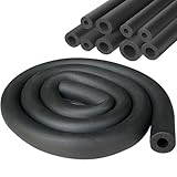 Rohrisolierung Schaumstoff Ø 28mm Rohrdämmung Isolierung Rohr Schwarz für Heizung Sanitär Heizungsrohr Kupferrohr 1.8m (Schwarz, 28mm)
