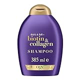 OGX Biotin & Collagen Shampoo (385 ml), kräftigendes Haarshampoo für feines & dünnes Haar, mit Vitamin B7 Biotin & Kollagen, ohne Sulfate