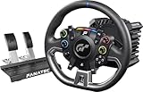 FANATEC Offiziell Lizenziertes Gran Turismo DD Pro PlayStation Sim Racing Lenkrad, Basis und Pedale – Lenkraddesign Polyphony Digital, 5 Nm FluxBarrier-Direct-Drive, Zwei-Pedal-Set für PC, PS5, PS4
