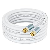 GOSYSONG RG6 Koaxialkabel, 1,8 m, Super-Speed-Internet, Breitband- und Digital-TV-Antenne, Satelliten-RG6-Koaxial-Verlängerungskabel, Spritzguss-Dichtung und Kompressionsstecker