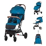 Chipolino Kinderwagen Fantasy klappbar 5-Punkt-Gurt Fußabdeckung Hinterradbremse, Farbe:hellblau